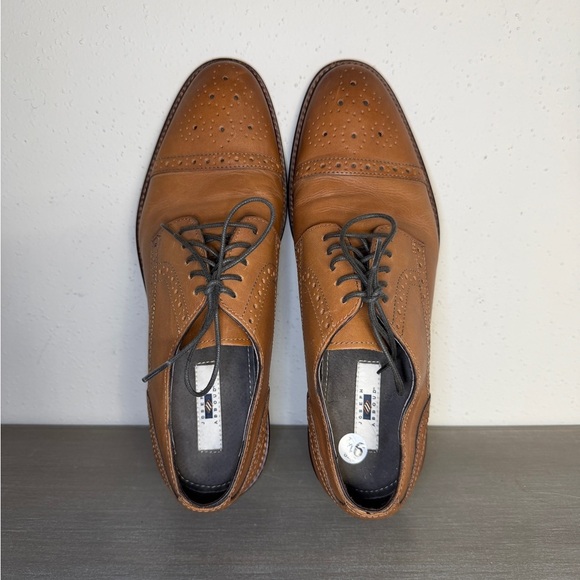 Joseph Abboud Mens Brown Italian Leather Brogue Oxford Dress Shoes Size 9.5 4HFU main image 5